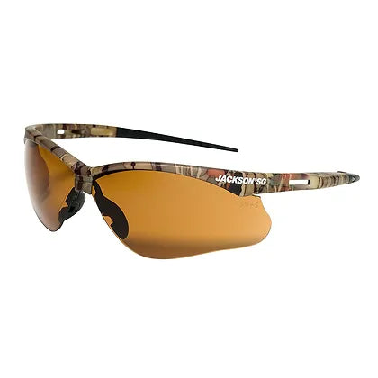 Jackson Safety Glasses with Camo Frame and Bronze Lens, Style 50014