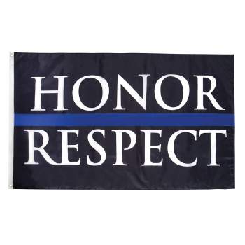 Rothco Honor & Respect Thin Blue Line Flag 3' x 5', Style 1451