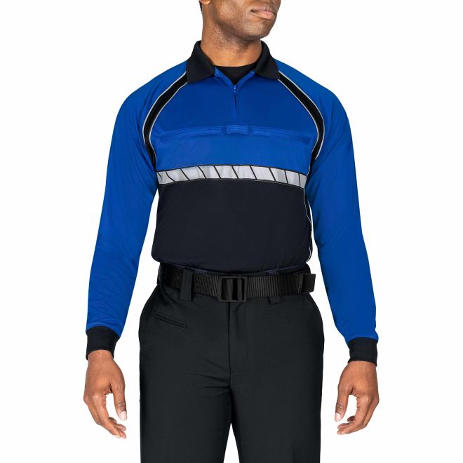 Blauer - Long Sleeve Colorblock Performance Polo - Style 8143