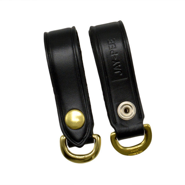 Jay-Pee Shoulder Strap Slide on "D" Rings with Brass Hardware, 1 Pair, Style JP-S4428-BR