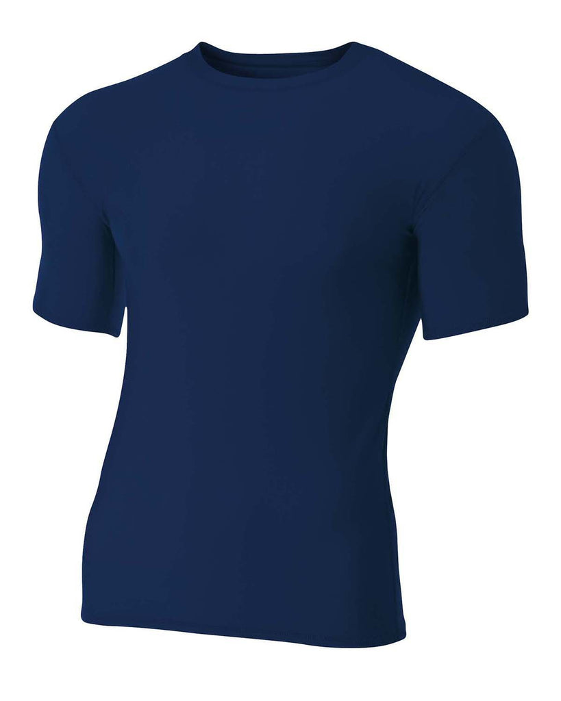 A4 Adult Polyester Spandex Short Sleeve Compression T-Shirt, Style N3130